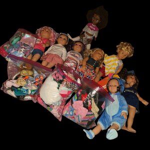 HUGE Bundle of MY LIFE Dolls, Clothing, and Accessories
